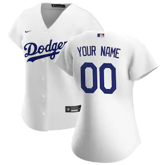 womens nike white los angeles dodgers home replica custom j